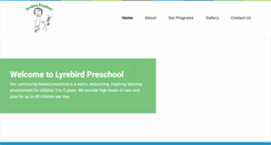 Desktop Screenshot of lyrebirdpreschool.com.au