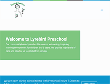 Tablet Screenshot of lyrebirdpreschool.com.au